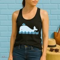 Cute Ocean Sea Life Whale Women's Tank Top thumb 2