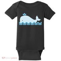Cute Ocean Sea Life Whale Baby Bodysuit thumb 0