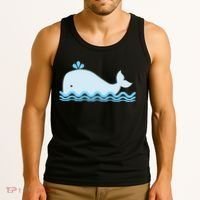 Cute Ocean Sea Life Whale Tank Top thumb 3