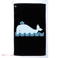 Cute Ocean Sea Life Whale Golf Towel thumb 0