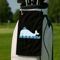 Cute Ocean Sea Life Whale Golf Towel thumb 2