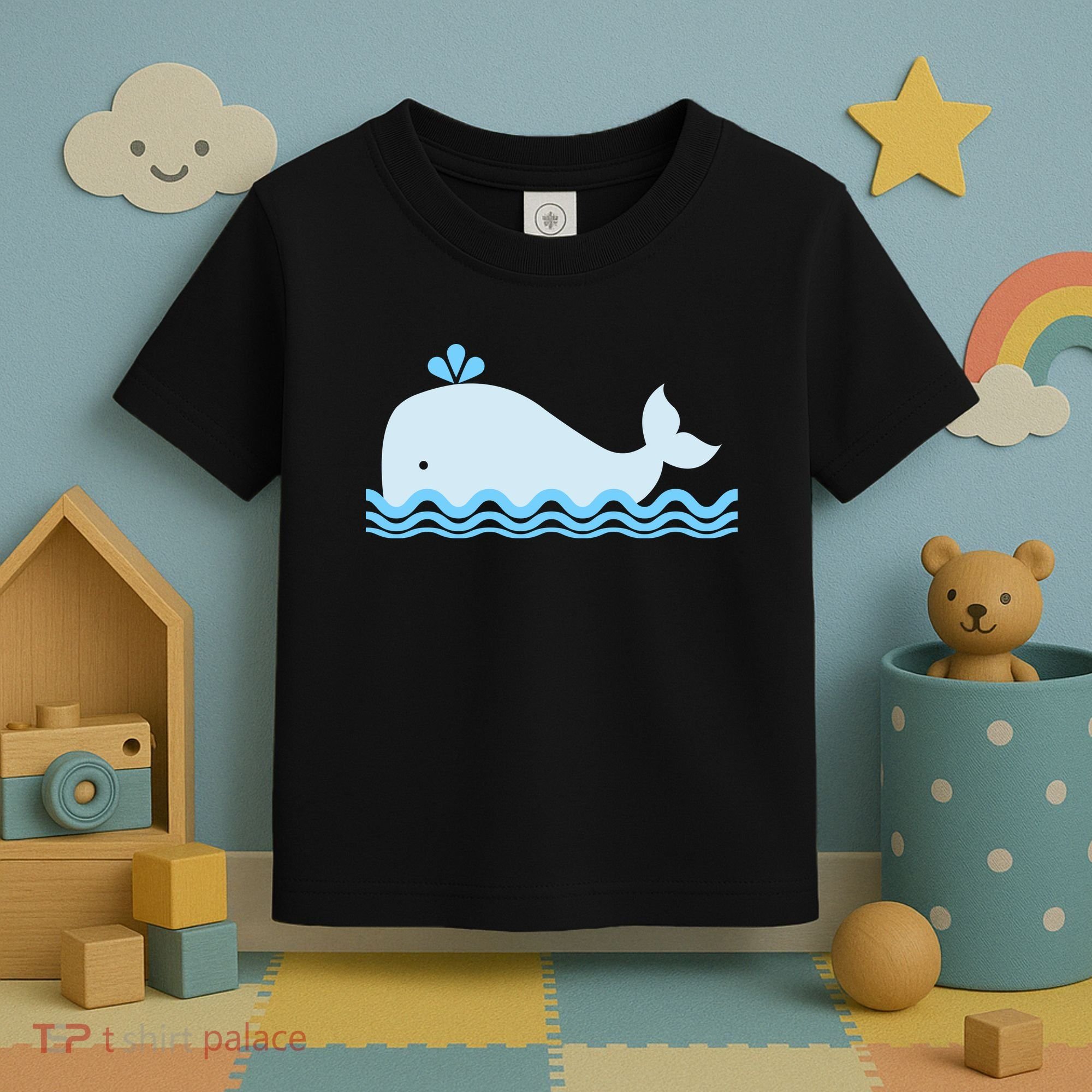 Cute Ocean Sea Life Whale Toddler T-Shirt