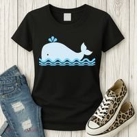 Cute Ocean Sea Life Whale Women's T-Shirt thumb 3