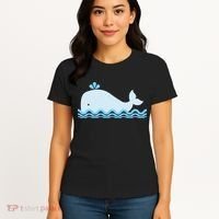 Cute Ocean Sea Life Whale Women's T-Shirt thumb 4