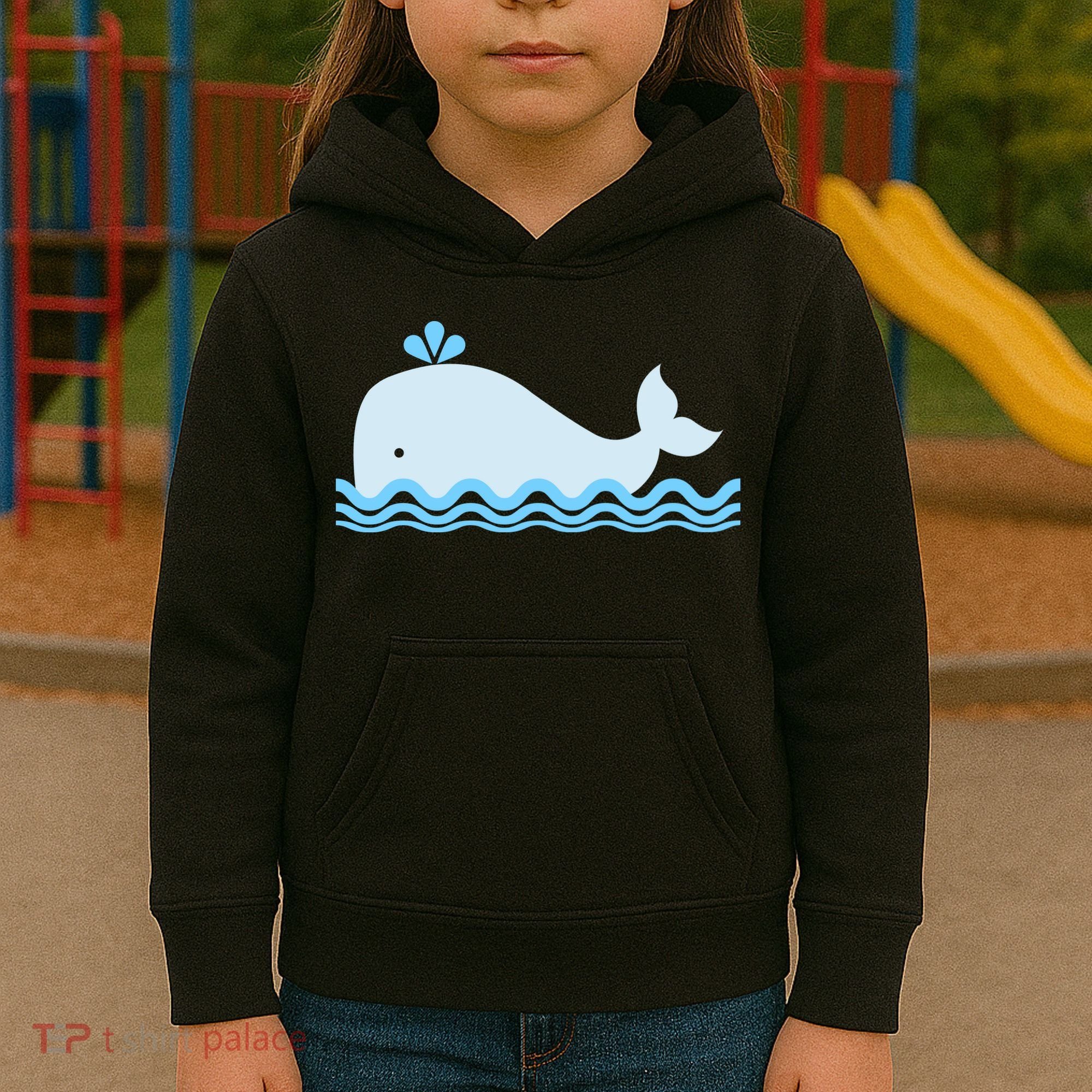 Cute Ocean Sea Life Whale Kids Hoodie