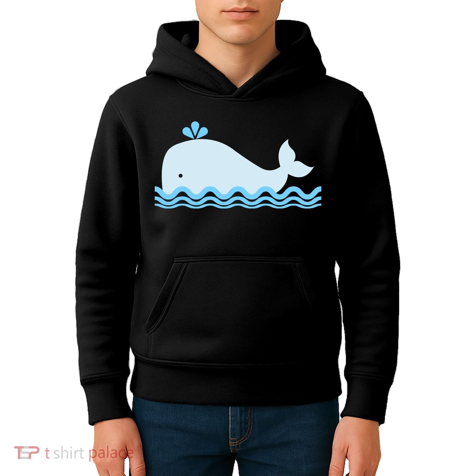 Cute Ocean Sea Life Whale Kids Hoodie