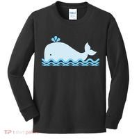 Cute Ocean Sea Life Whale Kids Long Sleeve Shirt thumb 0