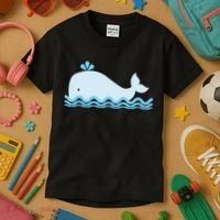 Cute Ocean Sea Life Whale Kids T-Shirt thumb 3