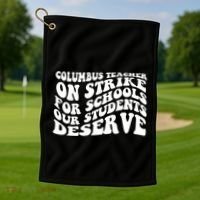 Columbus Ohio School Teachers Strike Golf Towel thumb 1