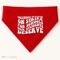 Columbus Ohio School Teachers Strike USA-Made Doggie Bandana thumb 0
