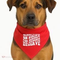 Columbus Ohio School Teachers Strike USA-Made Doggie Bandana thumb 1