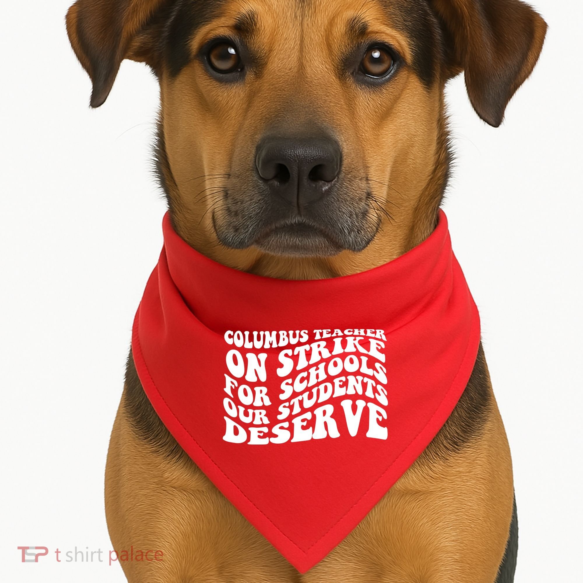 Columbus Ohio School Teachers Strike USA-Made Doggie Bandana