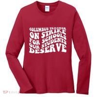 Columbus Ohio School Teachers Strike Women's Long Sleeve Shirt thumb 0