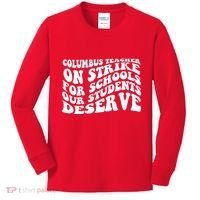 Columbus Ohio School Teachers Strike Kids Long Sleeve Shirt thumb 0