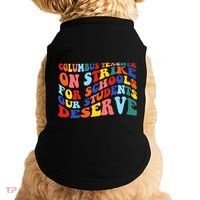 Columbus Ohio School Teachers Strike Retro Style Doggie Tank thumb 0