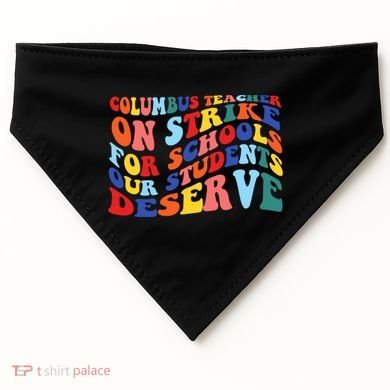 Columbus Ohio School Teachers Strike Retro Style USA-Made Doggie Bandana