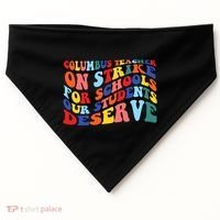 Columbus Ohio School Teachers Strike Retro Style USA-Made Doggie Bandana thumb 0