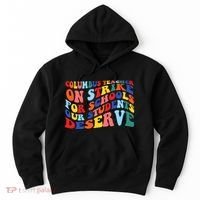 Columbus Ohio School Teachers Strike Retro Style Hoodie thumb 0