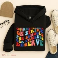 Columbus Ohio School Teachers Strike Retro Style Hoodie thumb 4
