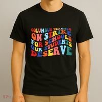 Columbus Ohio School Teachers Strike Retro Style T-Shirt thumb 3