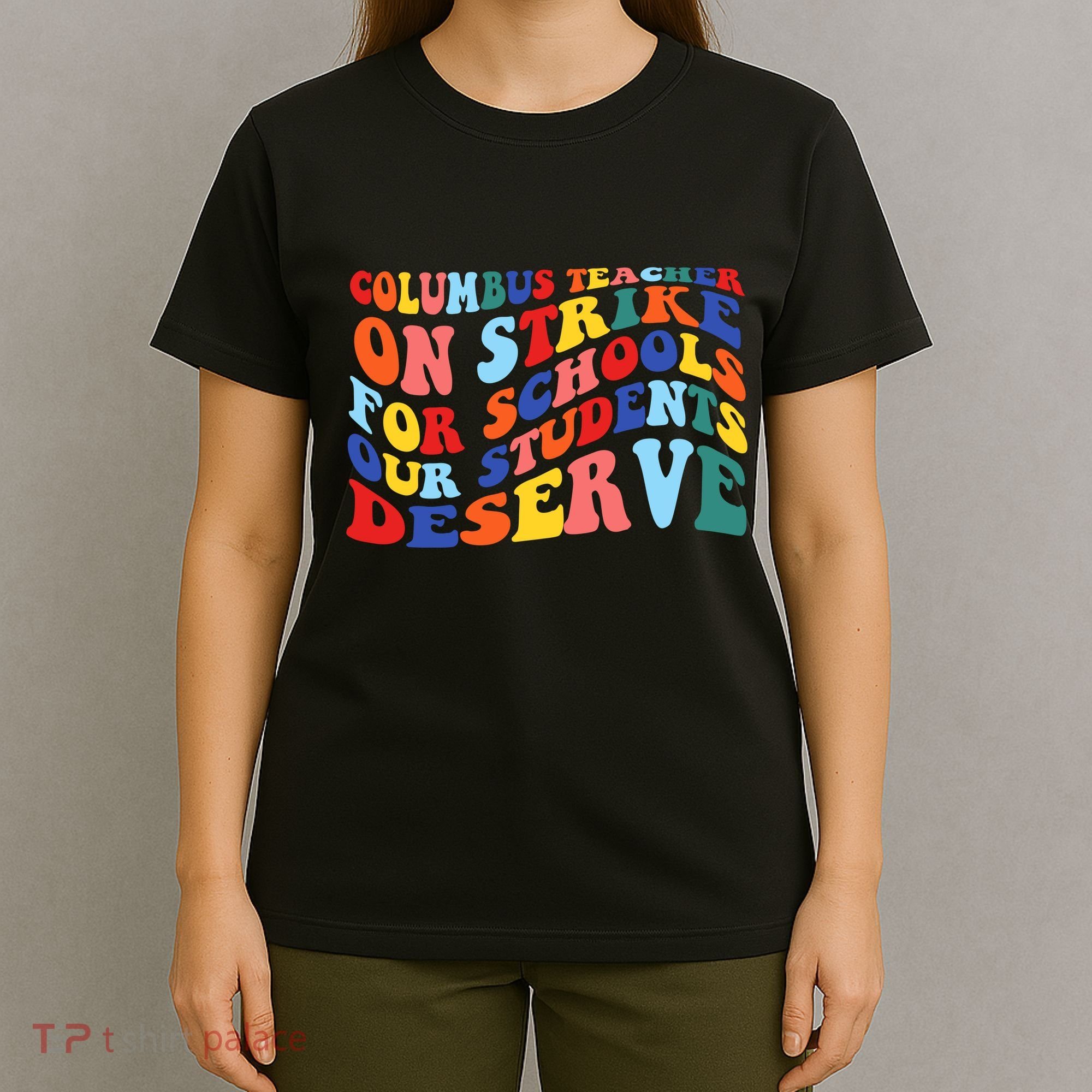 Columbus Ohio School Teachers Strike Retro Style T-Shirt
