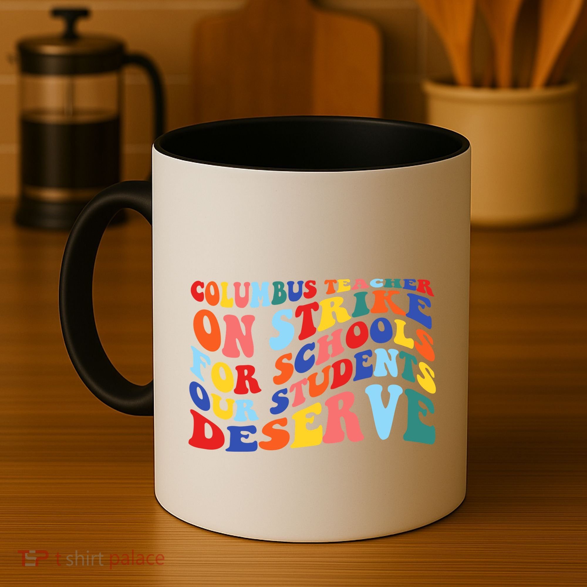 Columbus Ohio School Teachers Strike Retro Style Coffee Mug