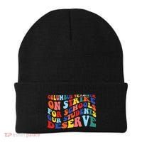 Columbus Ohio School Teachers Strike Retro Style Beanie thumb 0