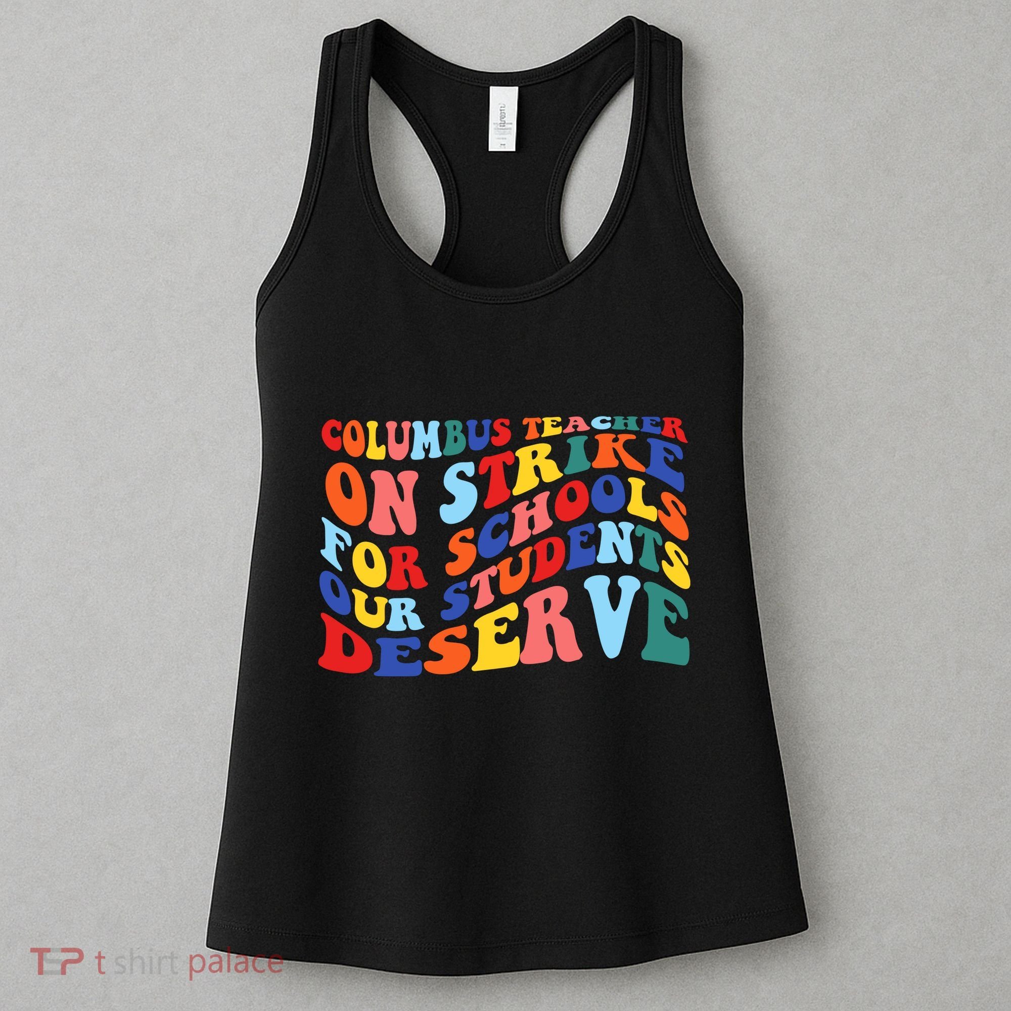Columbus Ohio School Teachers Strike Retro Style Women's Tank Top