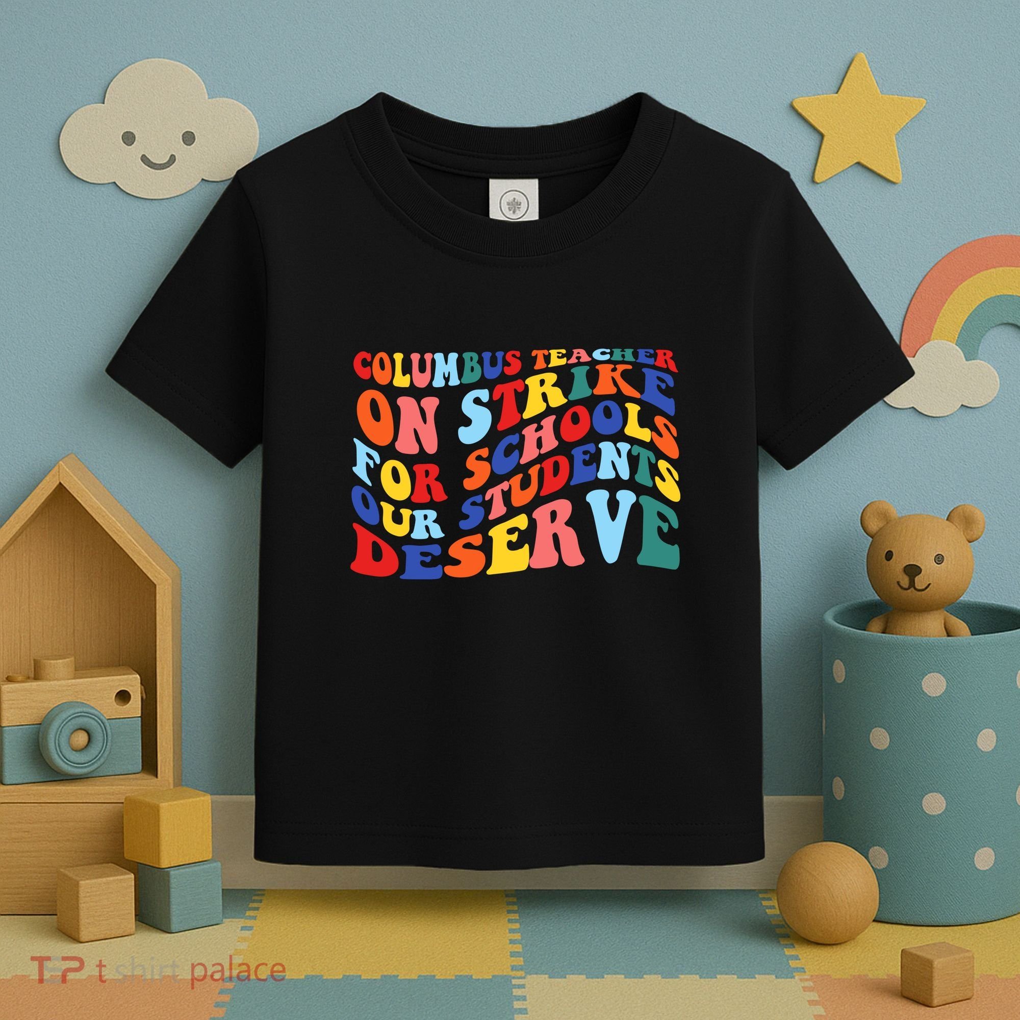 Columbus Ohio School Teachers Strike Retro Style Toddler T-Shirt