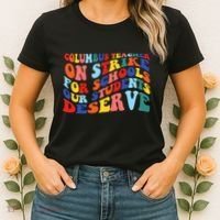 Columbus Ohio School Teachers Strike Retro Style Women's T-Shirt thumb 2