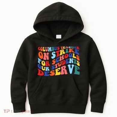 Columbus Ohio School Teachers Strike Retro Style Kids Hoodie