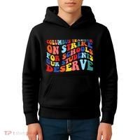 Columbus Ohio School Teachers Strike Retro Style Kids Hoodie thumb 4