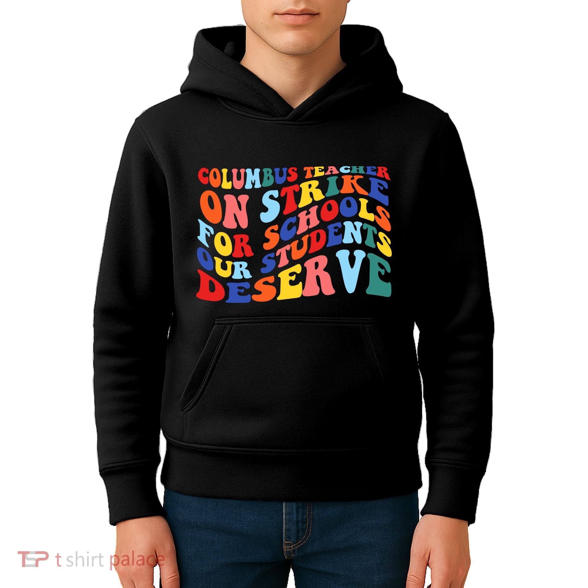 Columbus Ohio School Teachers Strike Retro Style Kids Hoodie