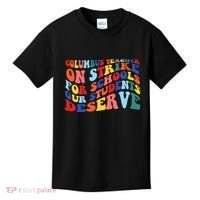 Columbus Ohio School Teachers Strike Retro Style Kids T-Shirt thumb 0