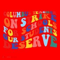 Columbus Ohio School Teachers Strike Retro Style Santa Hat thumb 1