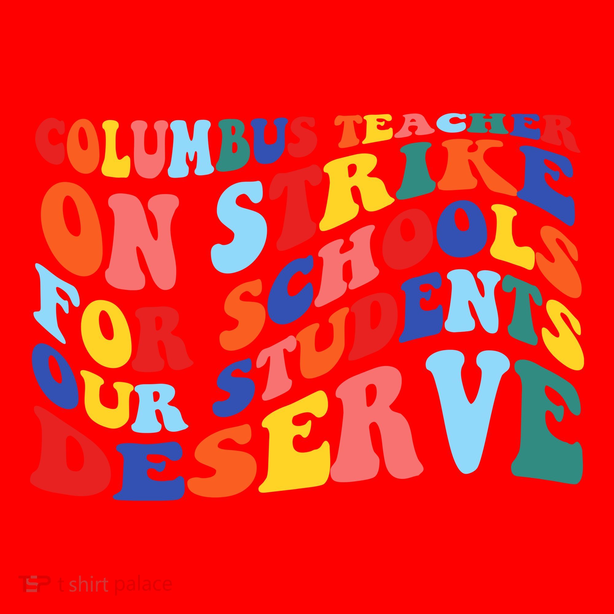 Columbus Ohio School Teachers Strike Retro Style Santa Hat