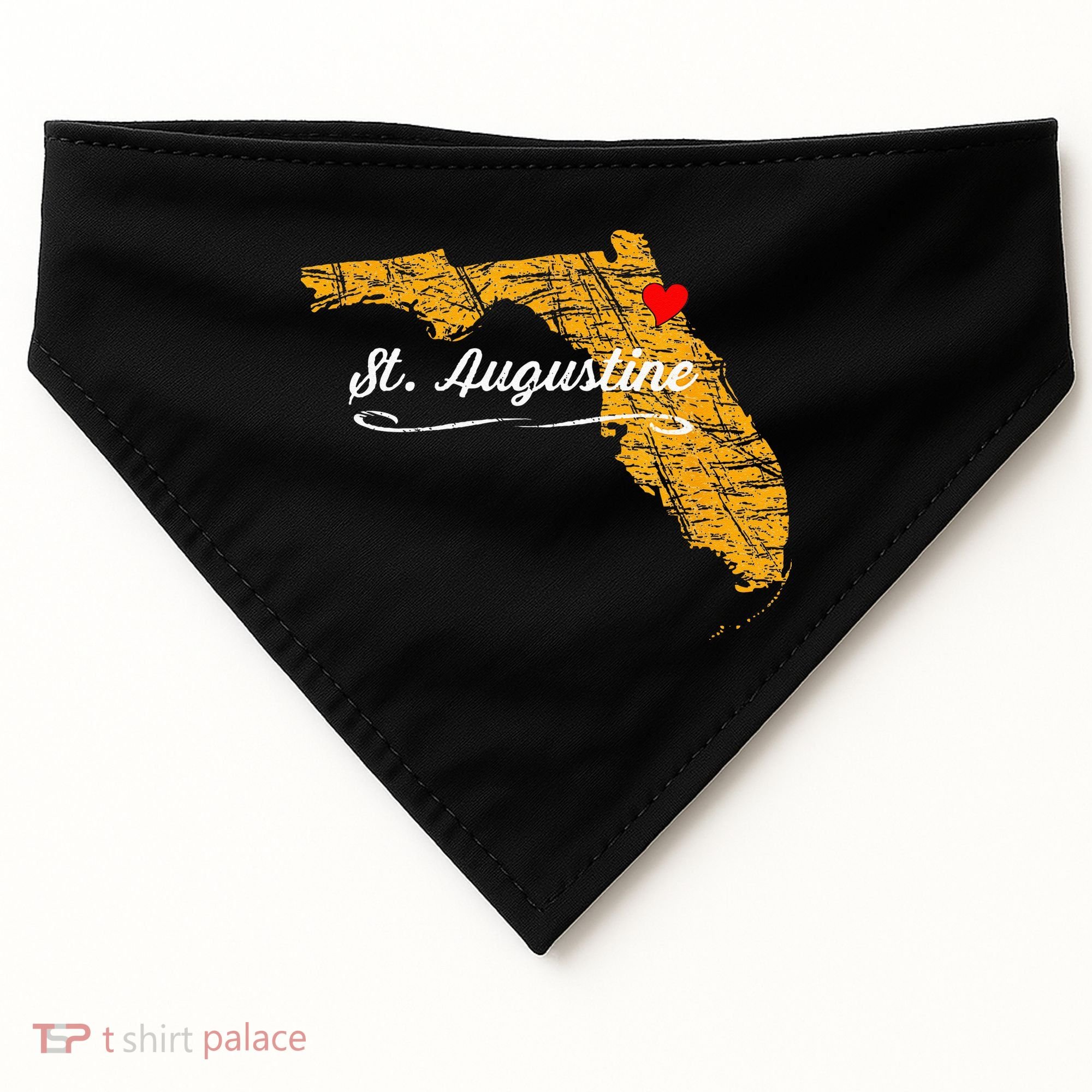 City Of St. Augustine FLORIDA Vacation Souvenir USA-Made Doggie Bandana