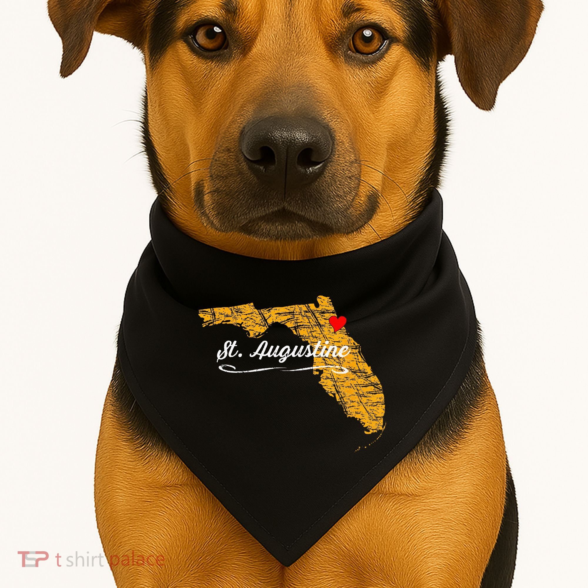 City Of St. Augustine FLORIDA Vacation Souvenir USA-Made Doggie Bandana