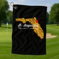 City Of St. Augustine FLORIDA Vacation Souvenir Golf Towel thumb 1