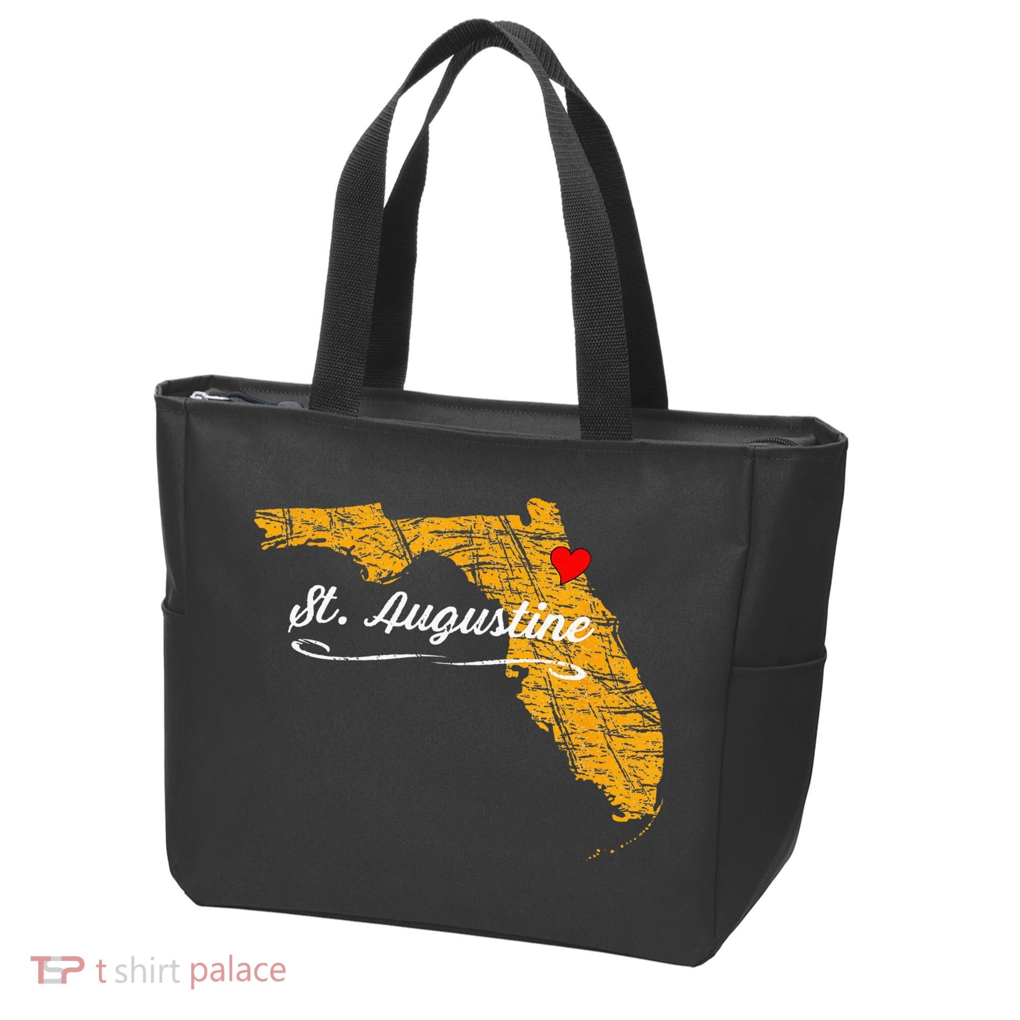 City Of St. Augustine FLORIDA Vacation Souvenir Tote Bag