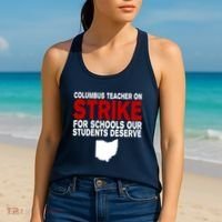 Columbus Ohio School Teachers On Strike Women's Tank Top thumb 2