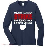 Columbus Ohio School Teachers On Strike Women's Long Sleeve Shirt thumb 0
