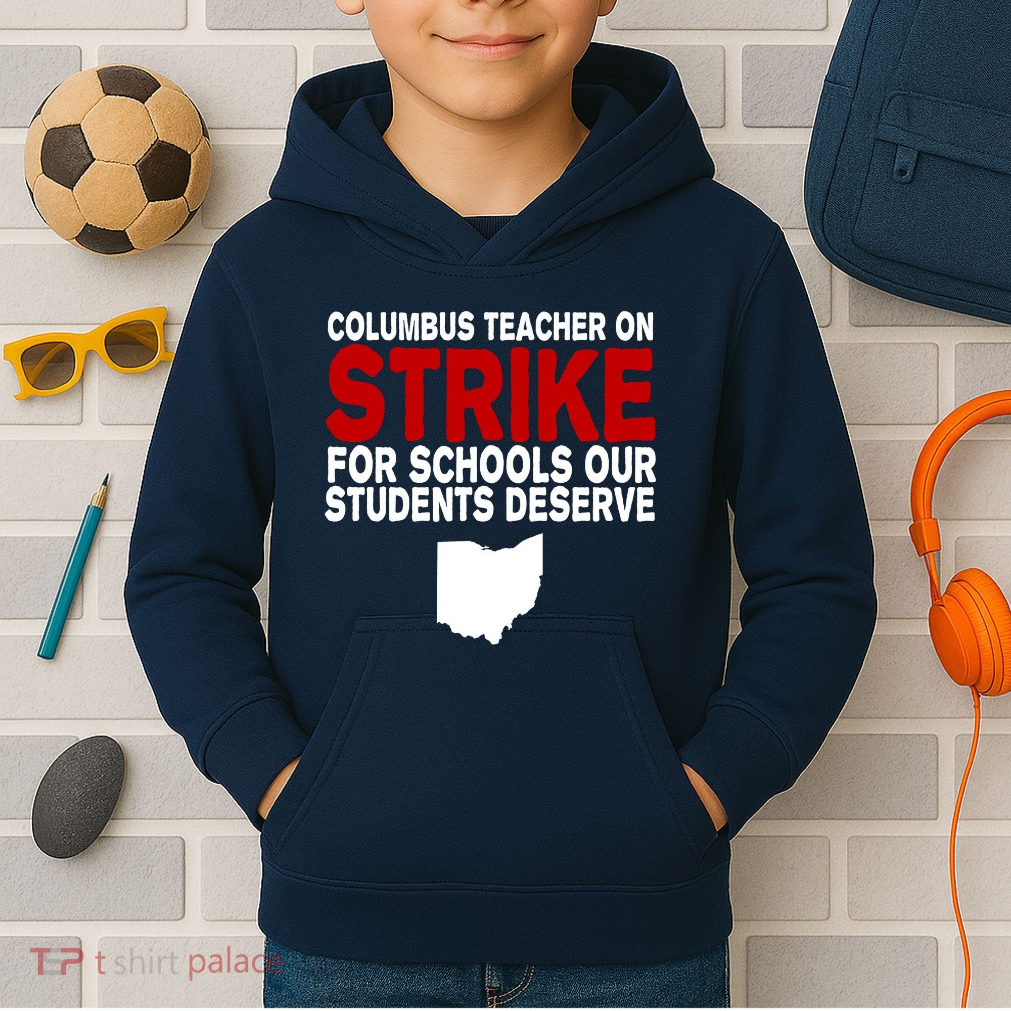 Columbus Ohio School Teachers On Strike Kids Hoodie