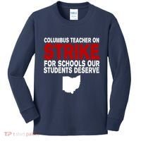 Columbus Ohio School Teachers On Strike Kids Long Sleeve Shirt thumb 0