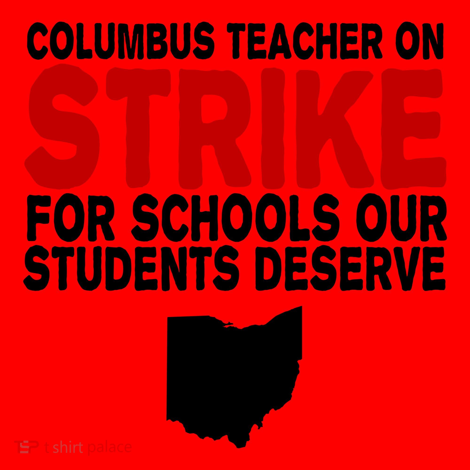 Columbus Ohio School Teachers On Strike Santa Hat