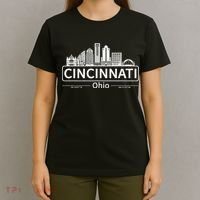 Cincinnati Ohio Skyline Travel To Cincinnati T-Shirt thumb 4