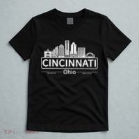 Cincinnati Ohio Skyline Travel To Cincinnati T-Shirt thumb 5