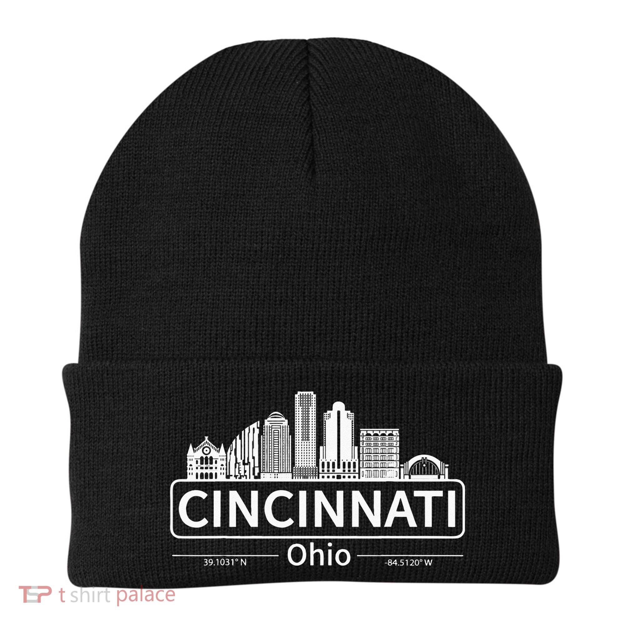 Cincinnati Ohio Skyline Travel To Cincinnati Beanie