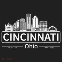 Cincinnati Ohio Skyline Travel To Cincinnati Golf Towel thumb 3