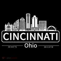 Cincinnati Ohio Skyline Travel To Cincinnati Kids Hoodie thumb 5